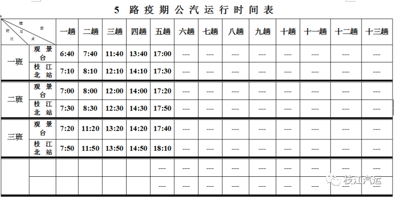 5路(望江台—枝江北站,12路(飞鹰码头—仙女村委会)