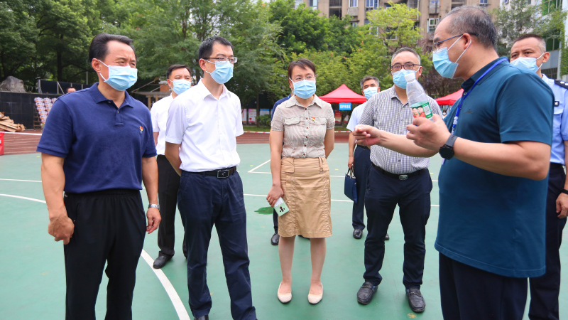 市领导谢胜利刘洪福卢斌督导区核酸检测演练